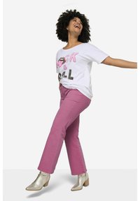 Angel of Style WEITES BEIN 5-POCKET - Vaqueros a campana - pink