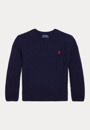CABLE KNIT WOOL CASHMERE JUMPER - Maglione - hunter navy