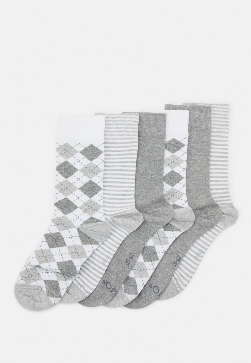 s.Oliver ONLINE UNISEX ESSENTIALS PATTERNED 6 PACK - Socken - white