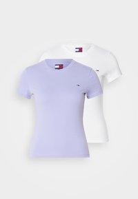 C NECK TEE 2 PACK - Základné tričko - ecru/periwinkle dust