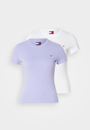C NECK TEE 2 PACK - Základné tričko - ecru/periwinkle dust