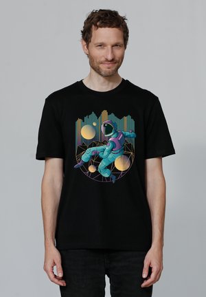 TECHNO ASTRONAUT - Print T-shirt - black