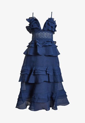True Decadence PALE PLUNGE FRONT TIERED - Juhlamekko - navy