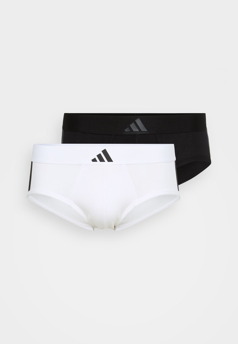 adidas Sportswear LOW RISE BRIEF 2 PACK - Slip - black/white/noir - ZALANDO