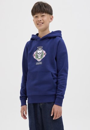 Jack & Jones Junior, JORSKULL HOOD - Mikina s kapucí - ocean cavern