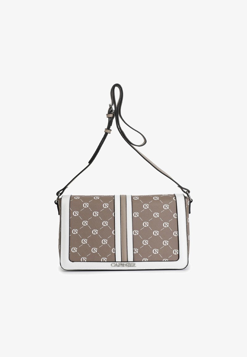 CAFèNOIR Taška s příčným popruhem - taupe white