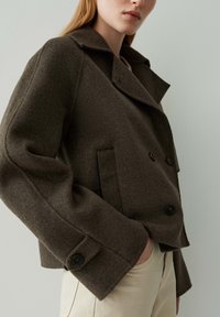 OPUS RELAXED FIT - Short coat - midnight brown