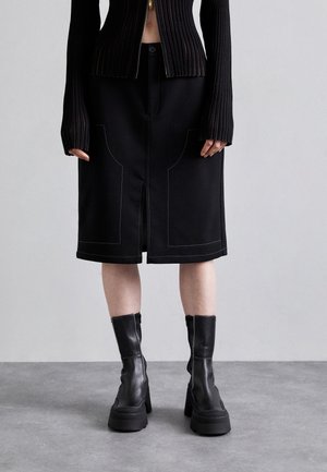 DEEN SKIRT - Áčková sukně - black