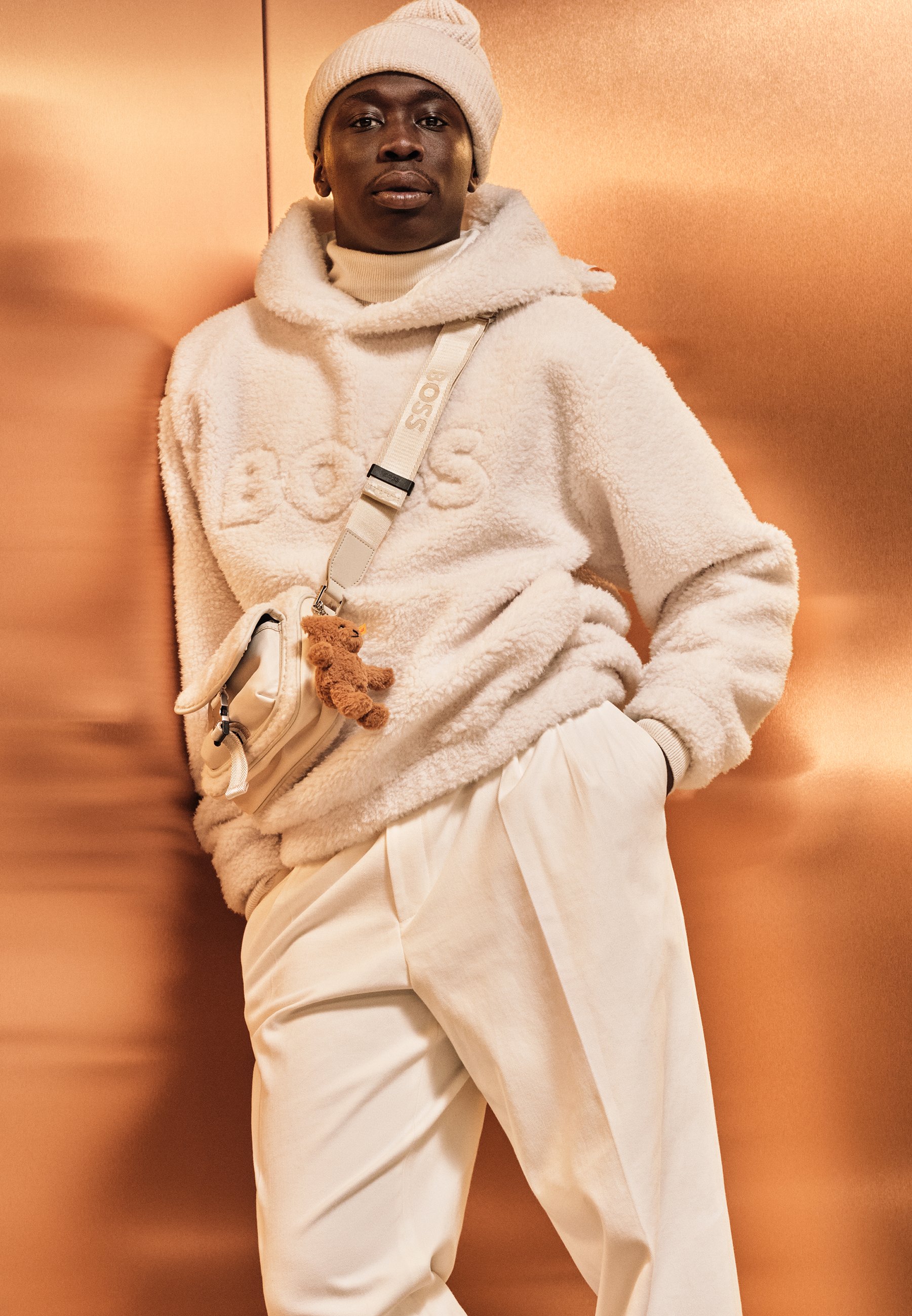 BOSS BOSS x STEIFF SULLIVAN - Hoodie - open white/white - Zalando
