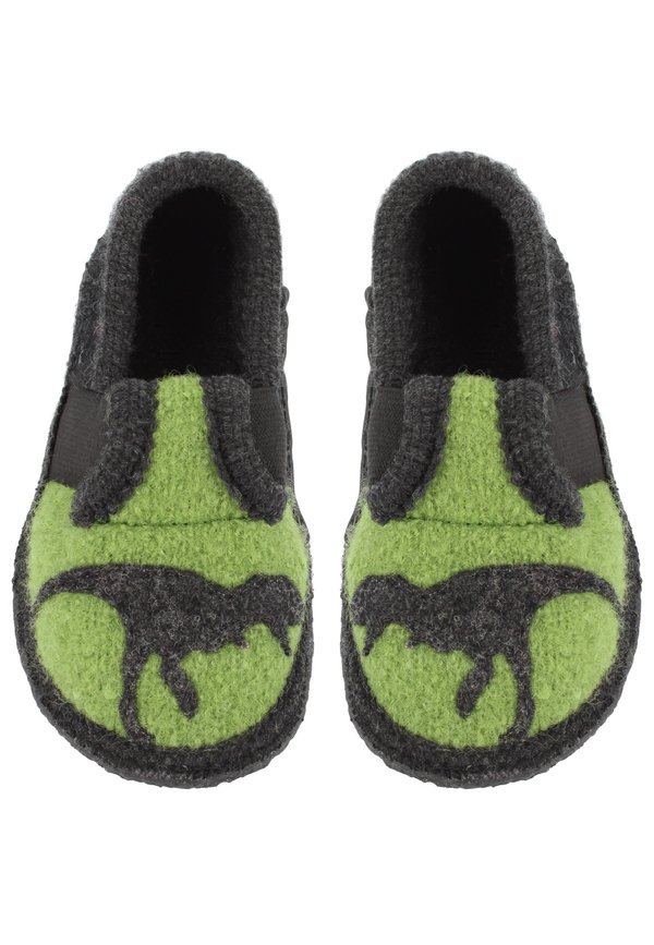 WARMFUTTER DINO - Hausschuh - grün