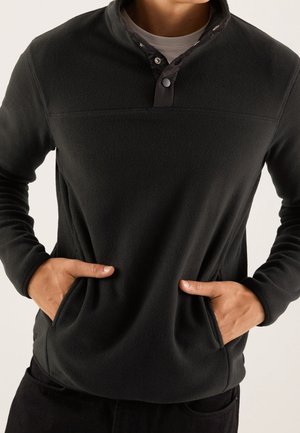Fleece trui - black