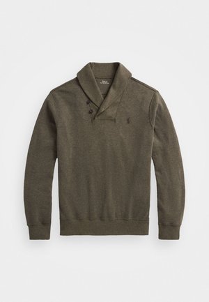 LUXURY JERSEY SHAWL-COLLAR PULLOVER - Jumper - wilson olive heather