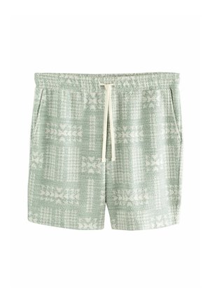 Next REGULAR FIT - TEXTURED GEOMETRIC PATTERN - Shortsit - sage green
