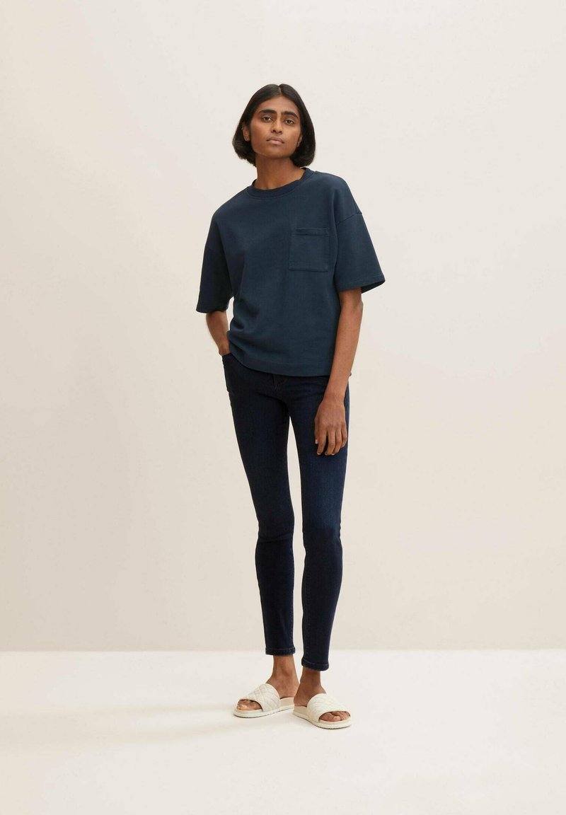 LERROS Overhemd met Structuur Ruit - Deep Blue / Blauw | - Cotton Blues
