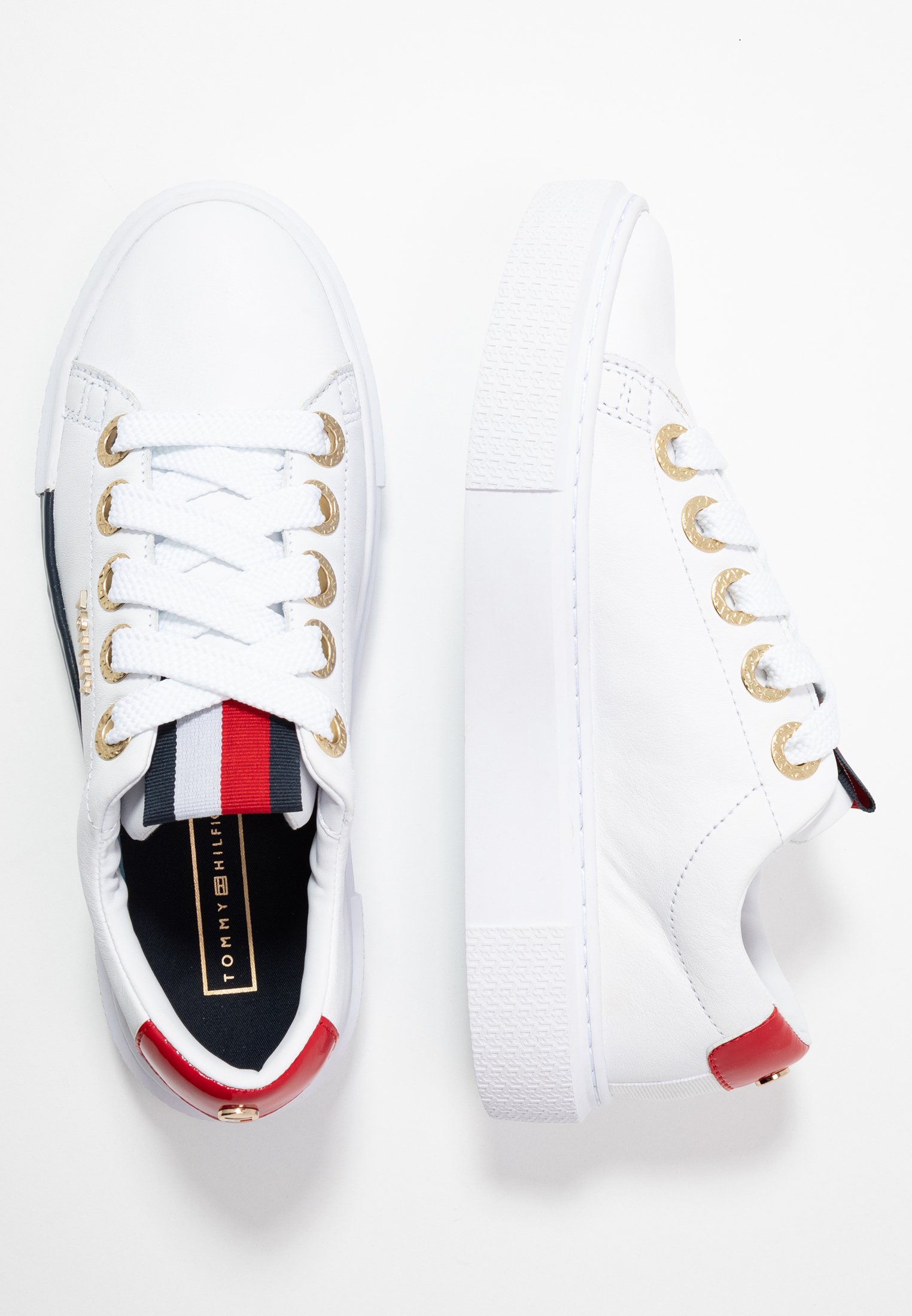 tommy hilfiger leather elevated trainers