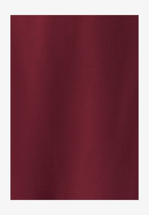 Burgundy sametti, jolla on sileä pinta ja hienovarainen kiilto, jossa on yhtenäinen väri ilman kuvioita tai yksityiskohtia.