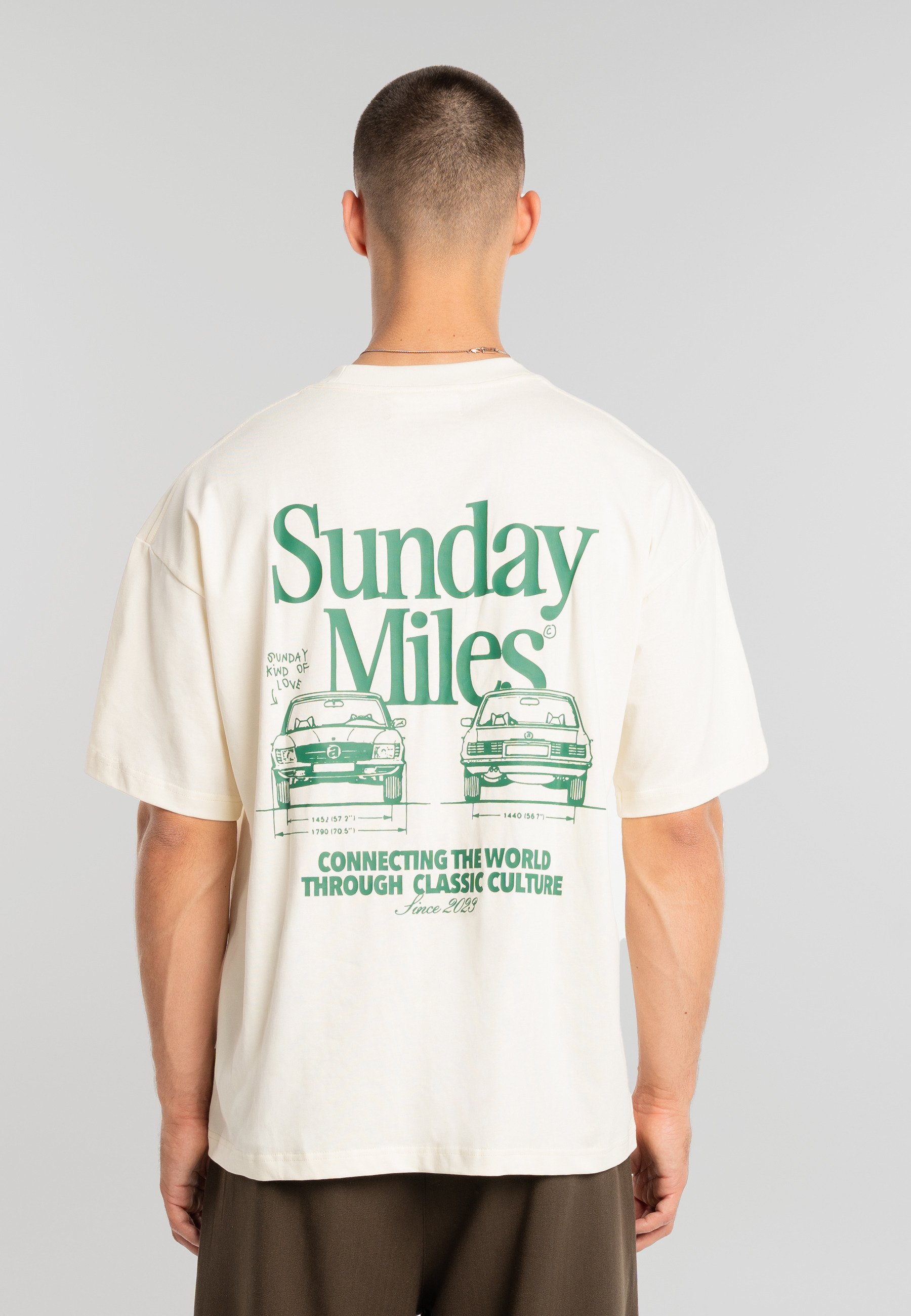 Another Cotton Lab SUNDAY MILES - Print T-shirt - off white/off