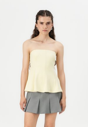 Abercrombie & Fitch PEPLUM TUBE  LONGLINE  - Top - light yellow