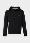 LOGO TAPE HOOD - Zip-up sweatshirt - black