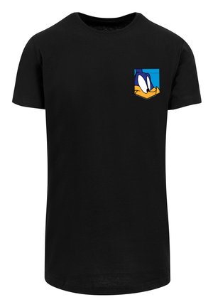 LOONEY TUNES ROAD RUNNER FACE FAUX POCKET - T-shirts med print - black