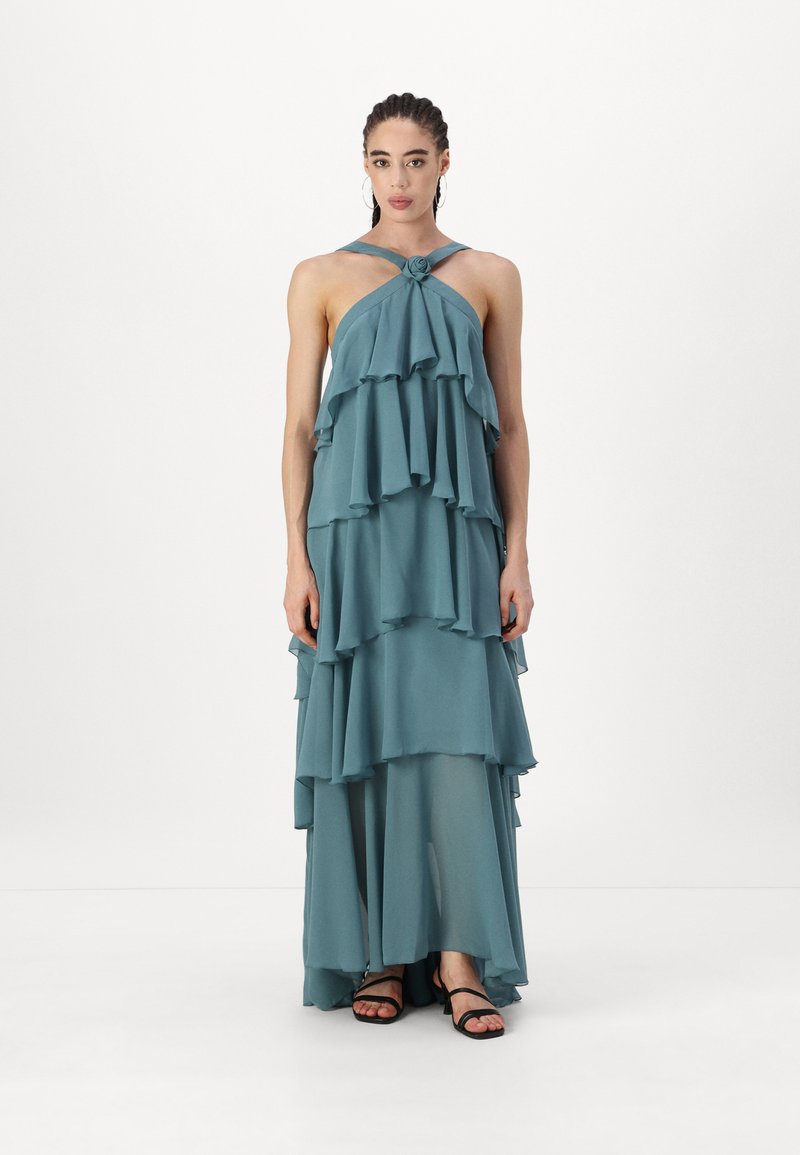 Vmfelicia Sl Ruffle Maxi Dress Angel Wing Aop Flower Aop