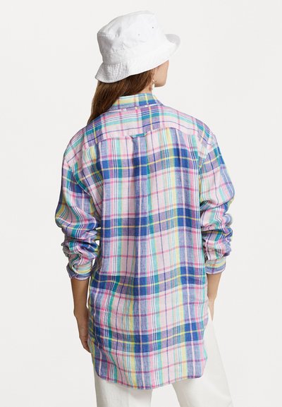 Polo Ralph Lauren RELAXED FIT LINEN SHIRT - Button-down blouse - pink/blue multi