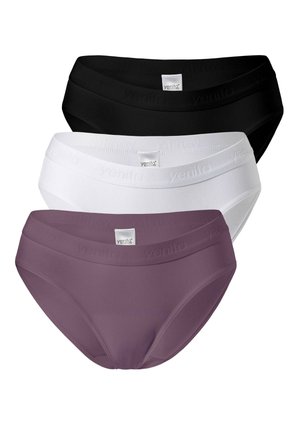 3ER SET MIT ELASTISCHEM LOGOBUND - Slip - schwarz-weiss-pflaume