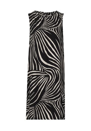 Street One, KNEE-LENGTH DRESS WITH RUCHING - Vestito casual - black