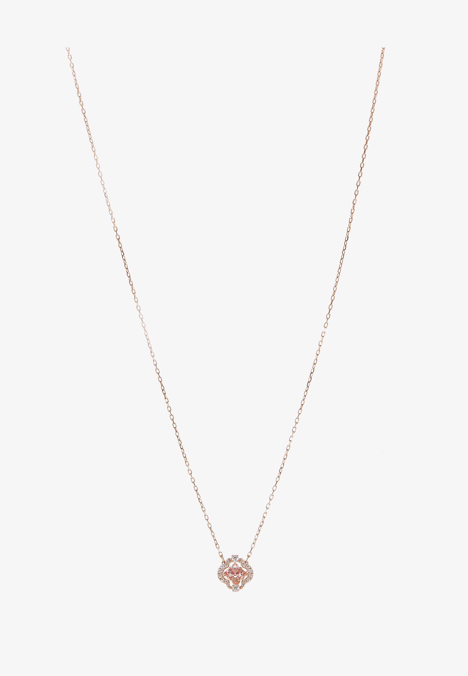 Collana Lunga 40 Pollici Con Ciondolo Quadrifoglio Smaltato - Placcata Rodio, Catena A Strati, Multicolore (Bianco, Rosa, Blu, Nero), Gioiello Donna Portafortuna