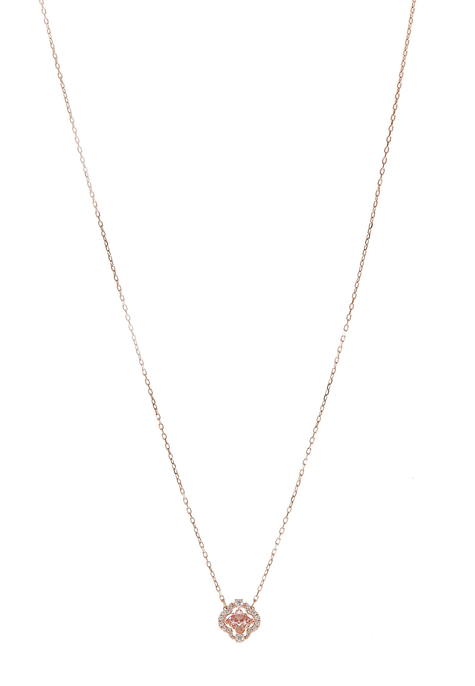 Collana Lunga 40 Pollici Con Ciondolo Quadrifoglio Smaltato - Placcata Rodio, Catena A Strati, Multicolore (Bianco, Rosa, Blu, Nero), Gioiello Donna Portafortuna