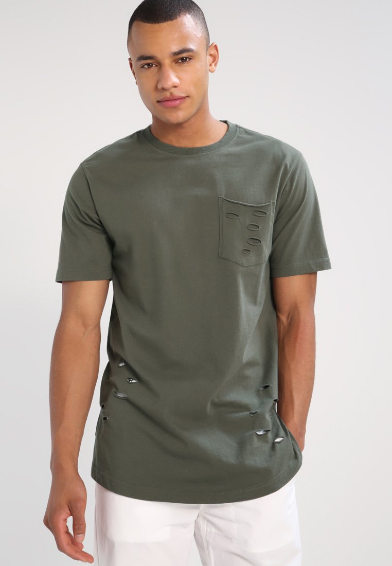 Urban Classics Apdrukāts T-krekls - olive