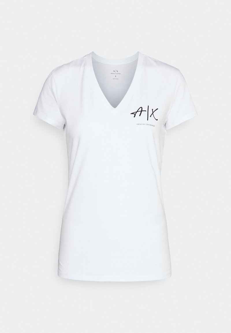 Armani Exchange Print Tshirt optic white/white Zalando.co.uk