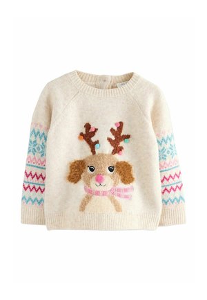 Next, REGULAR FIT - CHRISTMAS CHARACTER  - Trui - ecru