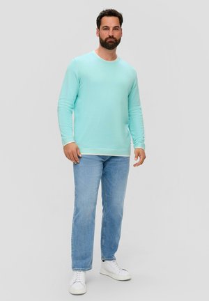 Strickpullover - helles türkis