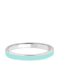 Sølvring med en glat, blank mintgrøn emaljebånd. Slank, cirkulær design med poleret finish og sømløse kanter.