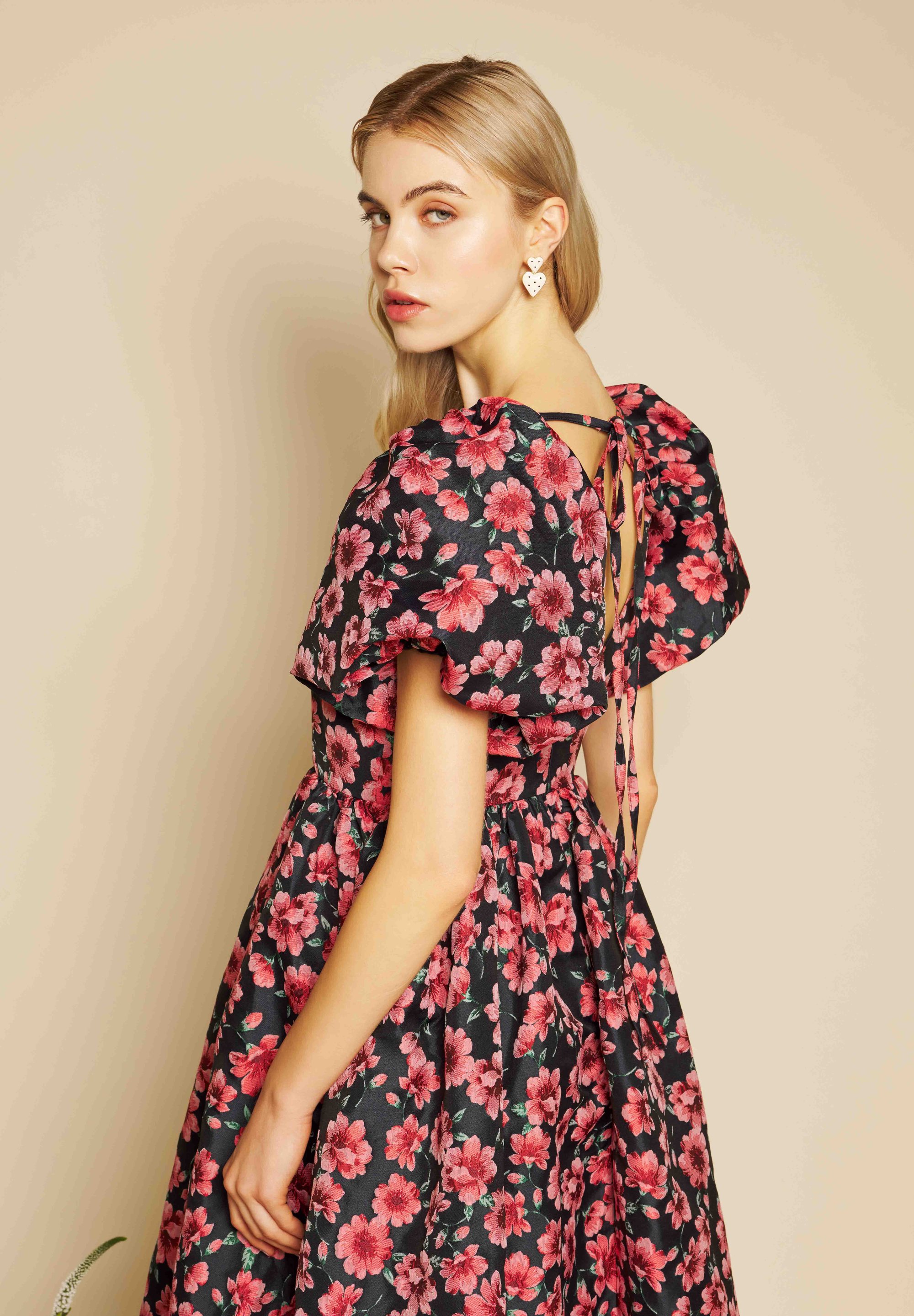 Sister Jane IMPRESSIONS JACQUARD - Maxi dress - navy/red/dark blue -  Zalando.ie