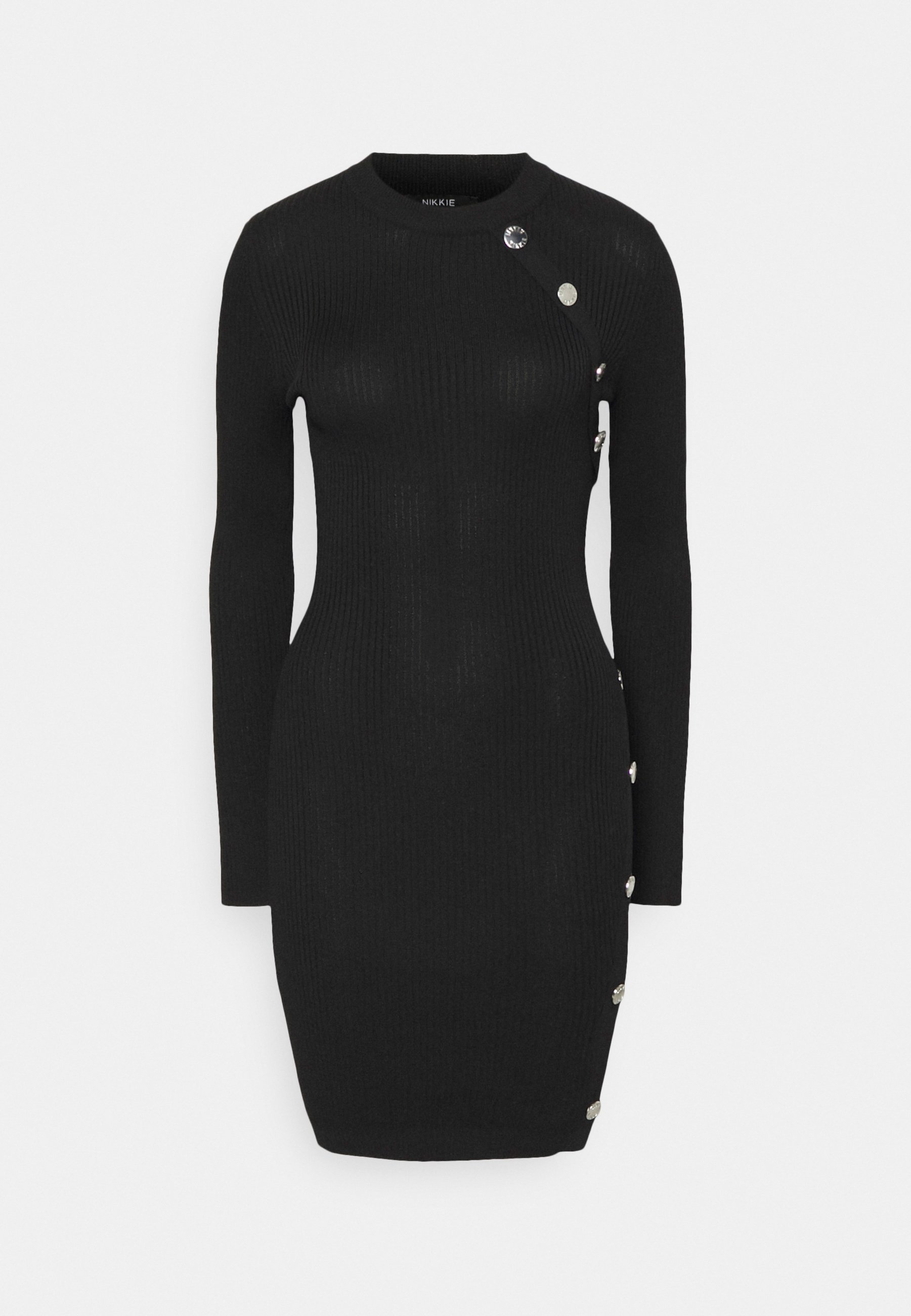 NIKKIE KATI DRESS - Gebreide jurk - black/zwart - Zalando.be