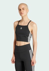 adidas Originals - ADICOLOR 3-STRIPES CROP LONG-SLEEVE - Top - black Thumbnail Image 1