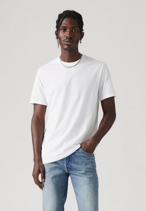 Levi's® SLIM CREW NECK TEE 2 PACK - Pamata T-krekls - white/white
