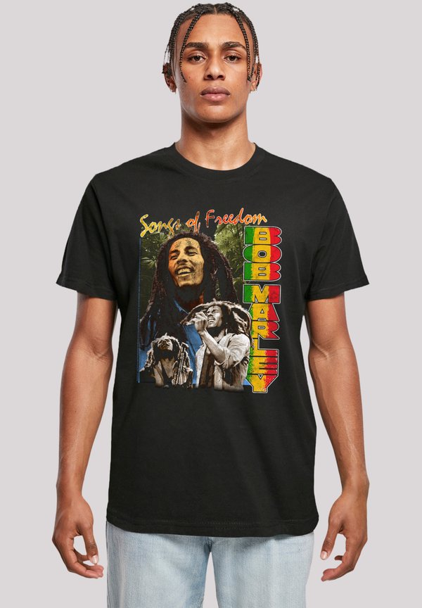 BOB MARLEY FREEDOM VINTAGE REGGAE MUSIC - T-Shirt print - schwarz