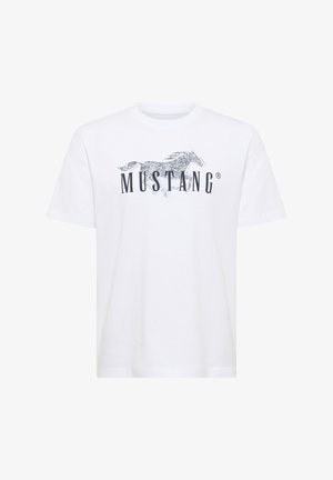 Mustang, T-Shirt print - weiß