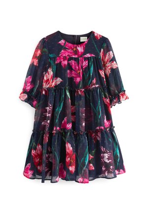 BAKER BY TED BAKER NAVY FLORAL TIERED DRESS - Hverdagskjole - navy