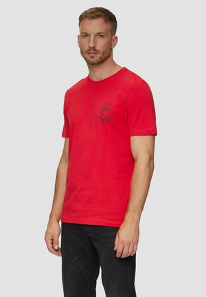 MIT FRONTPRINT - T-shirt print - himbeere