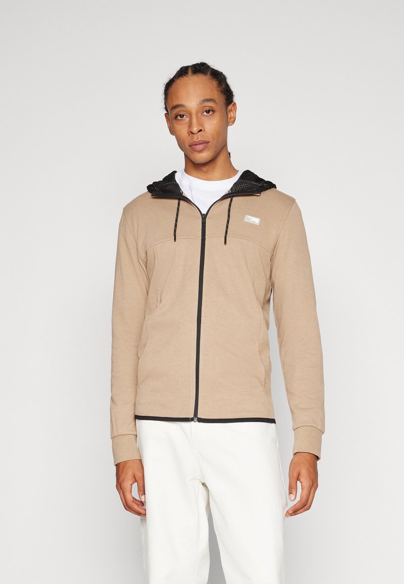Jack & Jones JCOAIR HOOD - Majica s kapuljačom i patentnim zatvaračem - crockery detail:melange