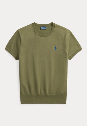 Polo Ralph Lauren, SHORT-SLEEVE CREWNECK SWEATER - Tricou basic - willow green