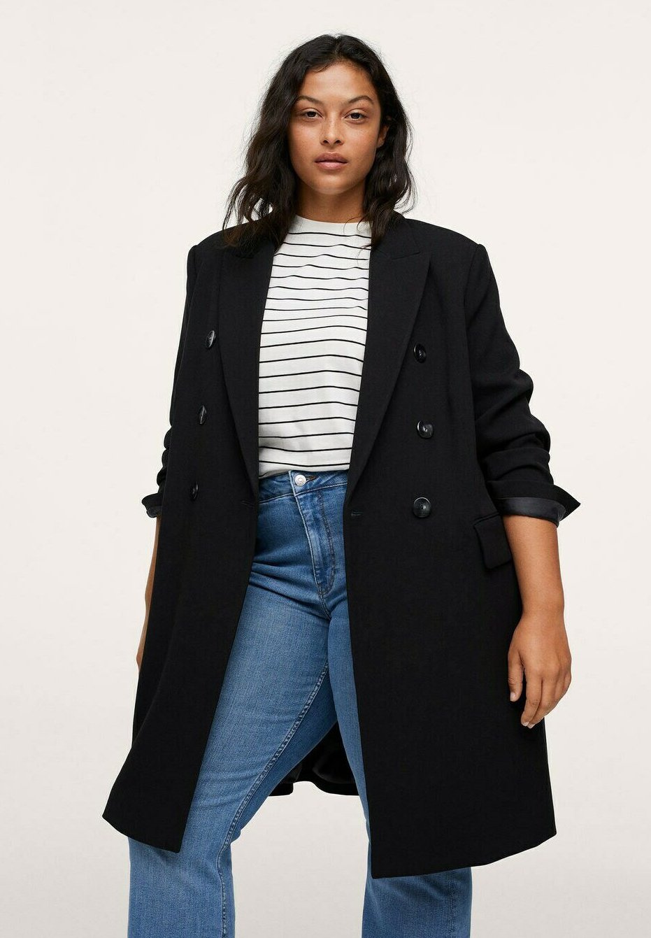 manteau droit mango