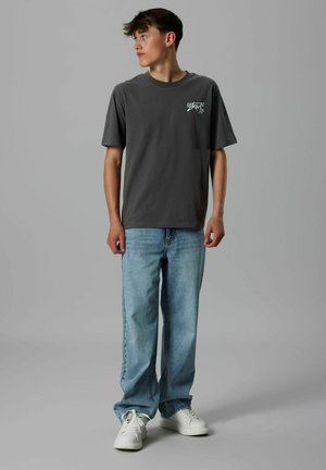 LOOSE FIT - Print T-shirt - granite grey