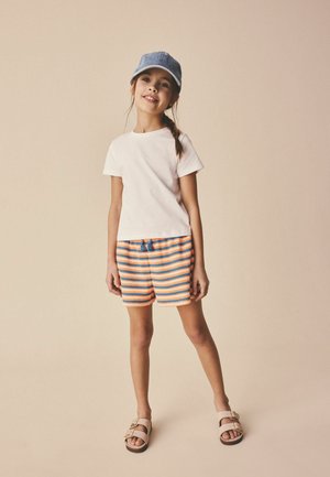 Next, REGULAR FIT - TASSEL TEXTURED SHORTS  . - Short - orange blue stripe