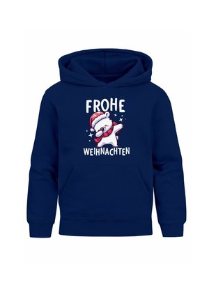 WEIHNACHTSMOTIVE LUSTIGE GESCHENKE OUTFIT - Kapuzenpullover - dabbing eisbär navy
