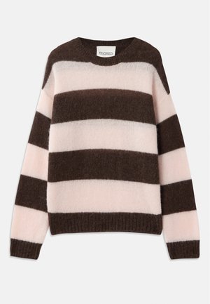 CLOSED STRIPE CREW NECK JUMPER - Jumper - espresso brown